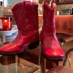 Cherry red toddler boots